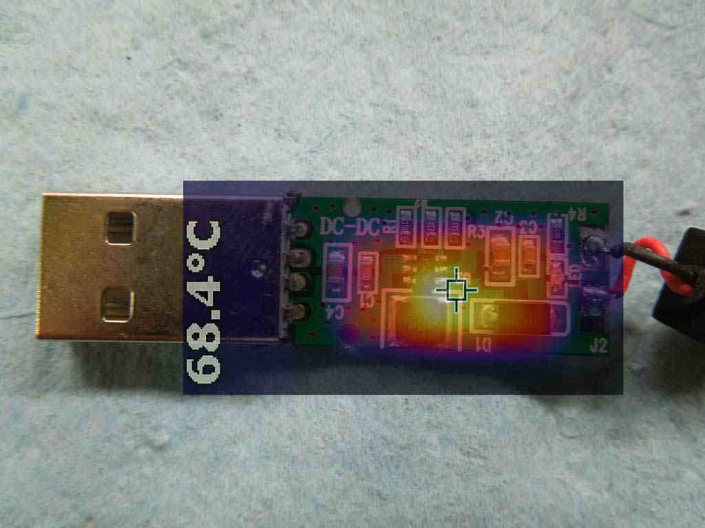 USBto12V基板表面温度